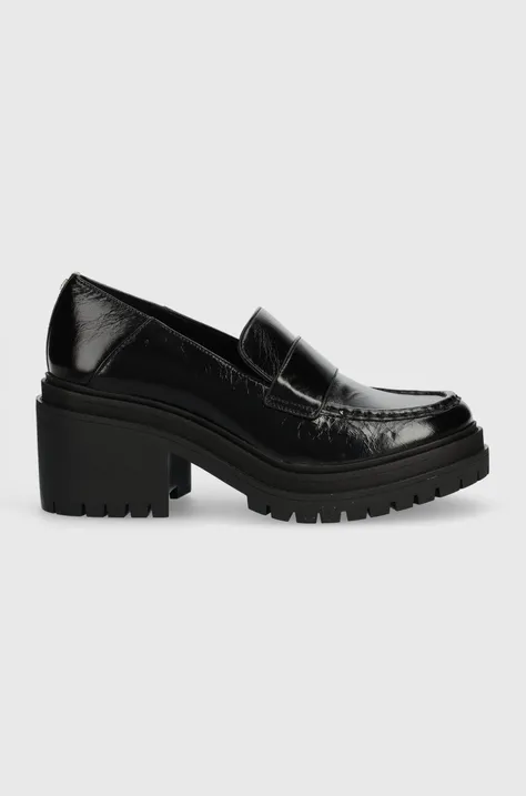 Кожени обувки с дебел ток MICHAEL Michael Kors Rocco в черно с висок ток 40F3RCMP1L