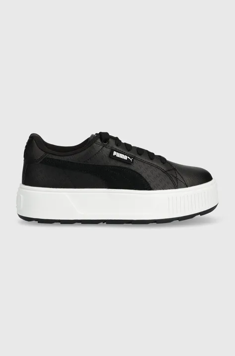 Δερμάτινα αθλητικά παπούτσια Puma Karmen Logobsession χρώμα: μαύρο