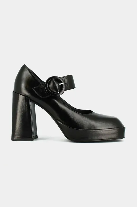 Шкіряні туфлі Jonak BALLE BIS CUIR колір чорний каблук блок 3300137
