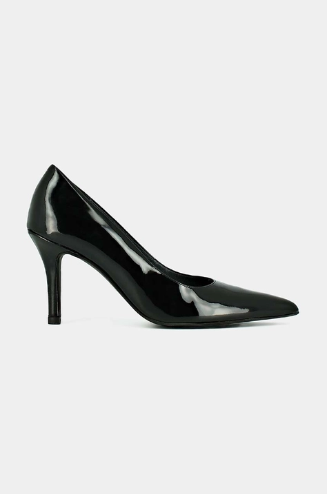 Jonak stilettos de piele DINERO CUIR VERNIS culoarea negru, 3300240