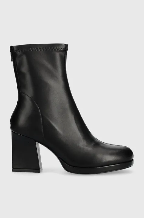 Členkové topánky Pinko Jomeli dámske, čierna farba, na podpätku, 102338 A1DA Z99