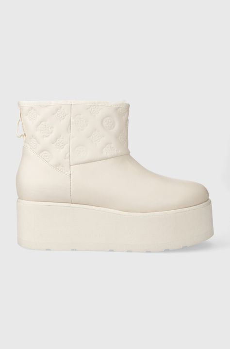 Μπότες χιονιού Guess JILLA χρώμα: άσπρο, FL8JIA ELE10 F3FL8JIA ELE10