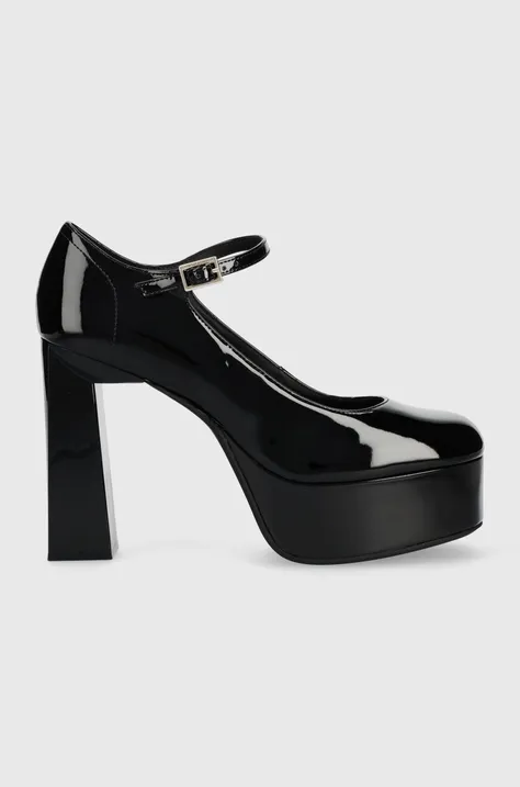 Обувки с дебел ток Armani Exchange в черно с дебел ток XDE011.XV752.00002