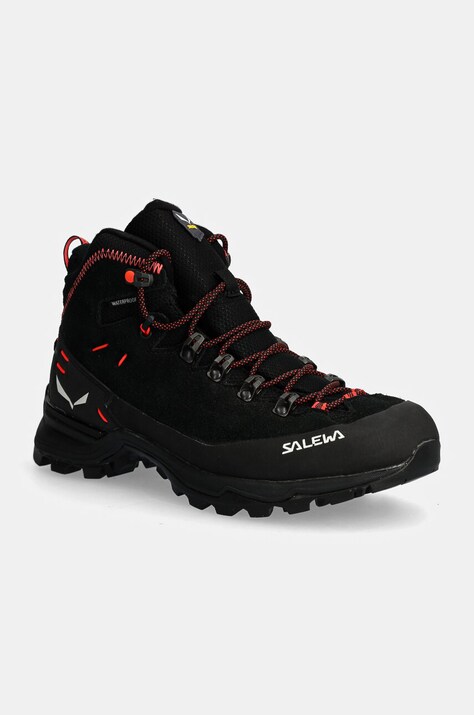 Topánky Salewa Alp Mate Winter Mid PTX dámske, čierna farba, jemne zateplené