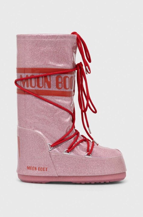 Moon Boot hócipő ICON GLITTER rózsaszín, 14028500.003