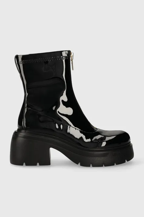 Členkové topánky Liu Jo CARRIE 26 dámske, čierna farba, na podpätku, SF3051EX00422222