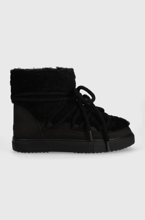 Vlněné boty do sněhu Inuikii CURLY černá barva, 75102-016