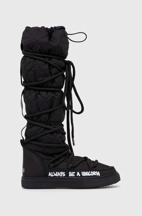 Зимові чоботи Inuikii Puffer Print High колір чорний 75107-232