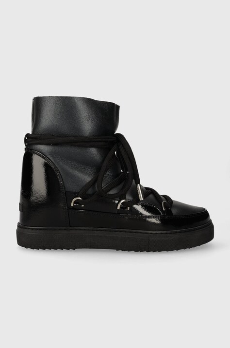 Кожаные сапоги Inuikii Gloss Wedge цвет чёрный 75203-007
