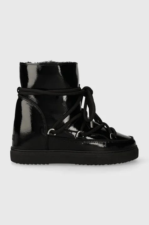 Kožne cipele za snijeg Inuikii Full Leather Naplack Wedge boja: crna, 75203-094