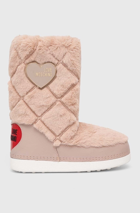 Snežke Love Moschino SKIBOOT20 bež barva, JA24172G0HJW0601