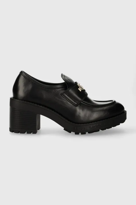 Обувки с дебел ток Love Moschino QUAD70 в черно с дебел ток JA10477G0HIA0000