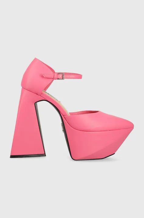 Туфлі Steve Madden Secretz колір рожевий каблук блок SM11002600