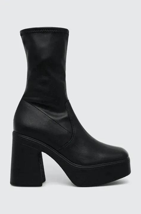 Členkové topánky Steve Madden Low Phoenix dámske, čierna farba, na podpätku, SM11002629
