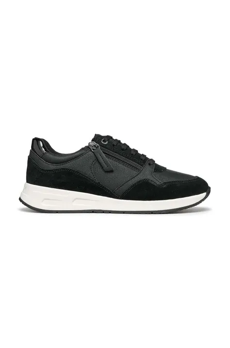 Δερμάτινα αθλητικά παπούτσια Geox D BULMYA B χρώμα: μαύρο, D36NQB 0EK22 C9999