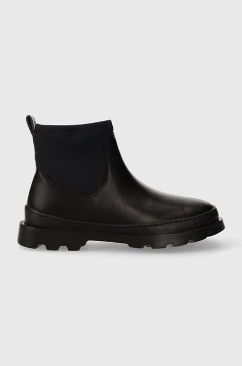 Camper ghete chelsea de piele Brutus femei, culoarea negru, cu toc plat, K400698.001