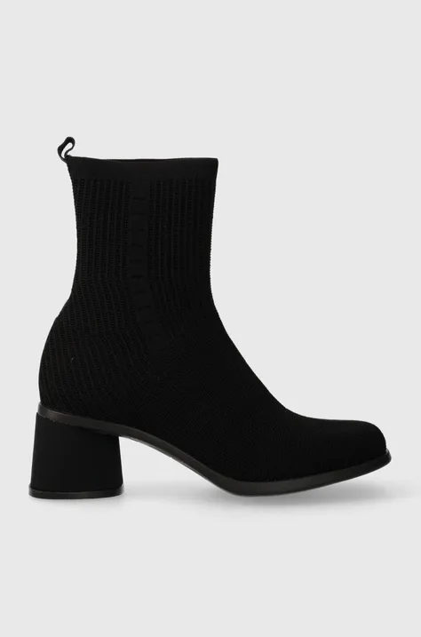 Členkové topánky Camper Kiara dámske, čierna farba, na podpätku, K400709.003