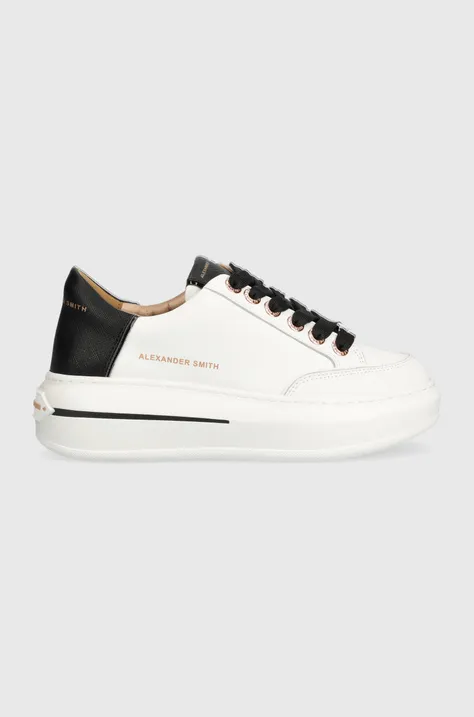 Δερμάτινα αθλητικά παπούτσια Alexander Smith Lancaster χρώμα: άσπρο, ASAYR1D30WBK