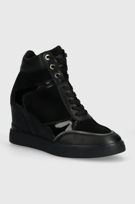 Δερμάτινα αθλητικά παπούτσια Geox D MAURICA B χρώμα: μαύρο, D35PRB 02285 C9999