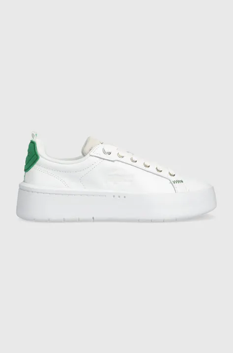 Δερμάτινα αθλητικά παπούτσια Lacoste CARNABY PLAT 223 2 SFA χρώμα: άσπρο, 46SFA0034