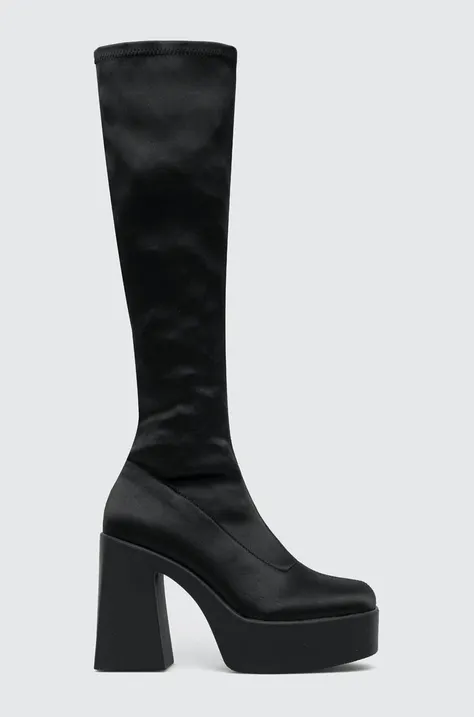 Čizme Aldo Moulin za žene, boja: crna, s debelom potpeticom, 13621051Moulin