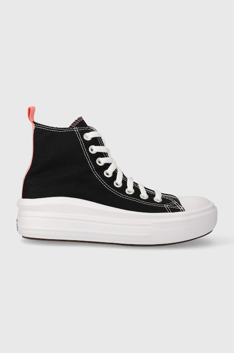 Converse tenisi Chuck Taylor All Star Move femei, culoarea negru, 271716C