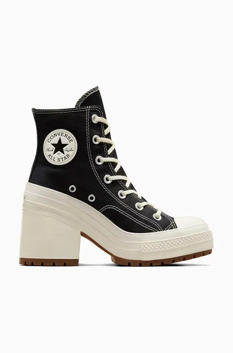 Tenisky Converse Chuck 70 De Luxe Heel dámske, čierna farba, A05347C