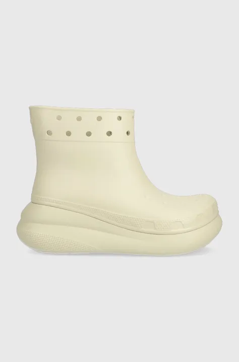 Gumene čizme Crocs Classic Crush Rain Boot za žene, boja: bež, 207946