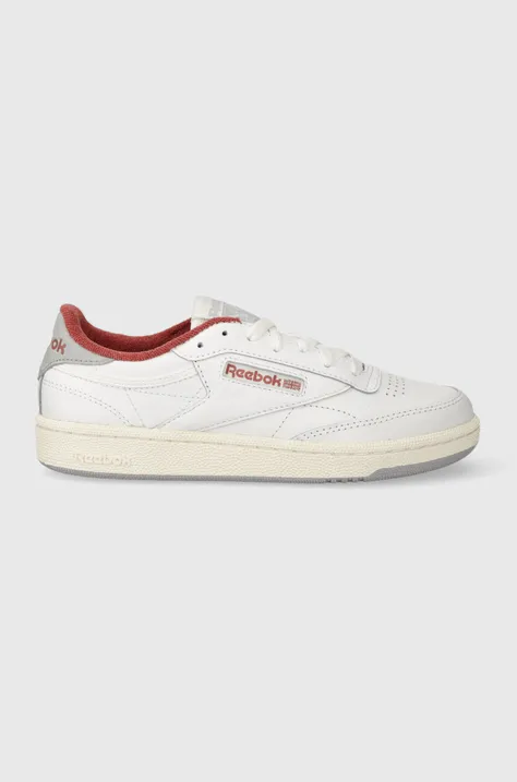 Δερμάτινα αθλητικά παπούτσια Reebok Club C 85 χρώμα: άσπρο