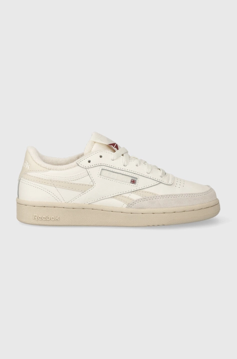 Kožené sneakers boty Reebok béžová barva