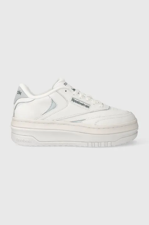 Kožené tenisky Reebok Club C Extra biela farba