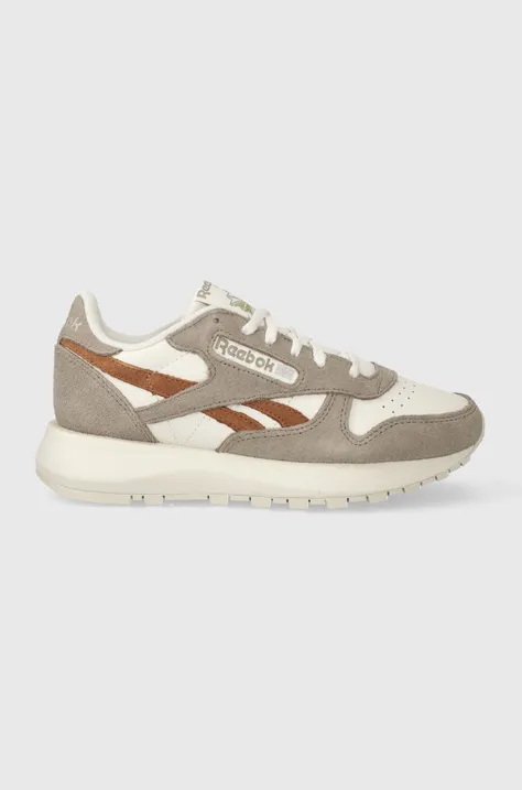 Reebok leather sneakers Classic Leather beige color