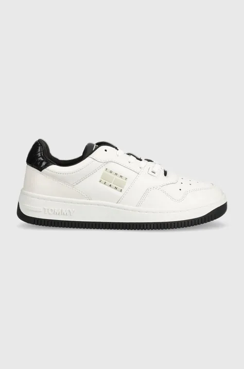 Tommy Jeans sneakersy TJW RETRO BASKET ANIMAL PRINT kolor biały EN0EN02534