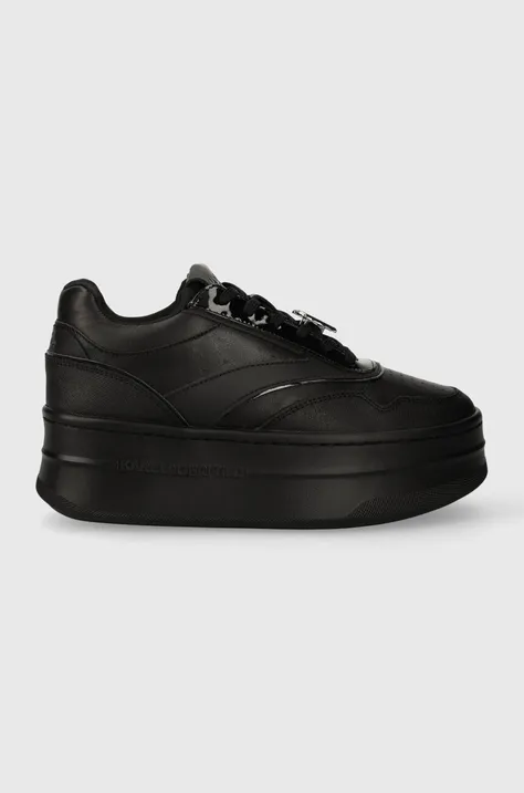 Δερμάτινα αθλητικά παπούτσια Karl Lagerfeld KOBO III KC χρώμα: μαύρο, KL65020 F3KL65020