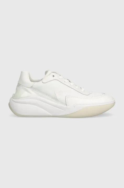 Calvin Klein sneakers CLOUD WEDGE LACE UP culoarea alb, HW0HW01647