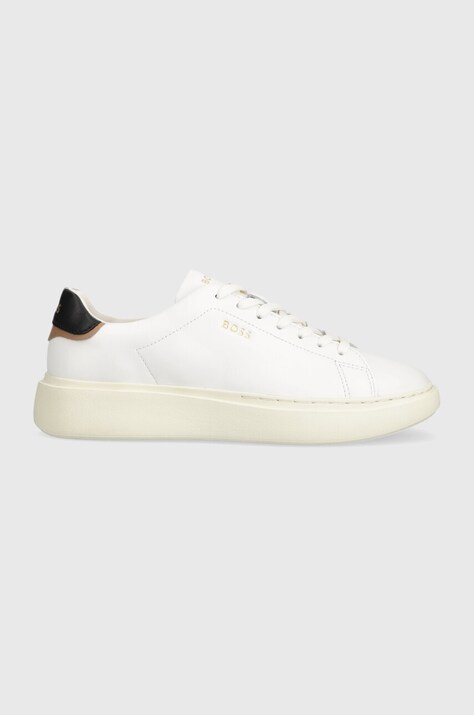 BOSS sneakers din piele Amber culoarea alb, 50511113