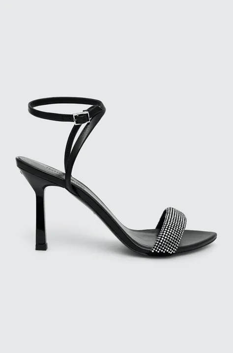 Кожаные сандалии HUGO Katniss Sandal 90 цвет чёрный 50504516