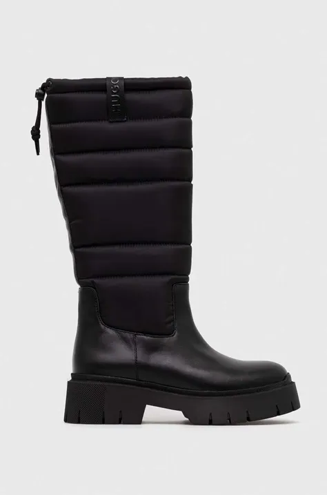 Μπότες HUGO Kris χρώμα: μαύρο, 50504706 F350504706