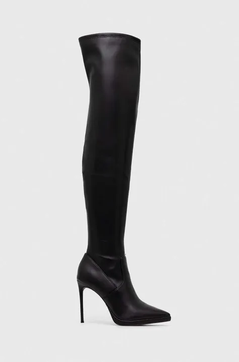 Čizme Steve Madden Keandra za žene, boja: crna, s tankom potpeticom, SM11002678