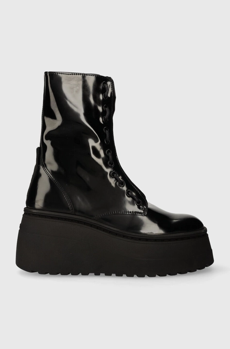 Боти Steve Madden Pearl в черно с платформа SM11002759