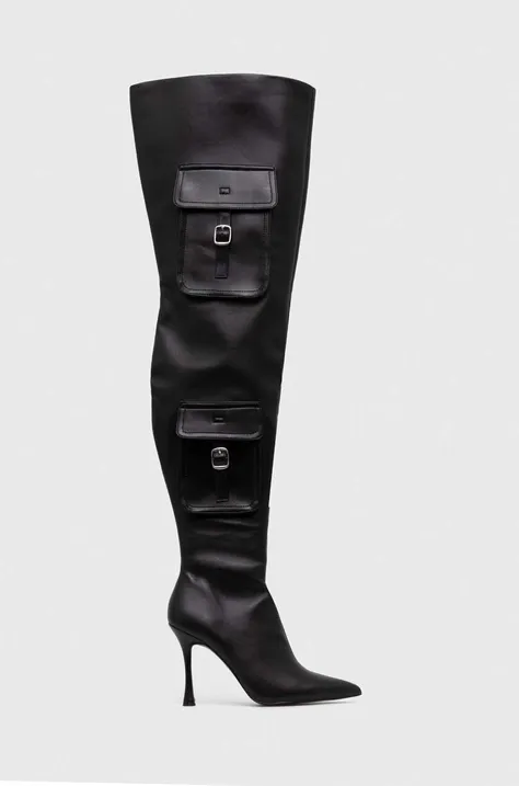 Elegantni škornji Steve Madden Brittany ženski, črna barva, SM11002769