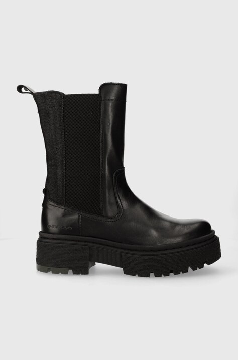 G-Star cizme KAFEY PFM HGH CHS femei, culoarea negru, cu platforma, 2241021831.BLK