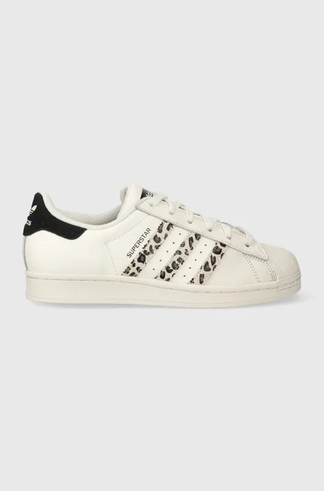 adidas Originals leather sneakers Superstar beige color IF7615