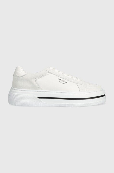 Copenhagen sneakers din piele Leather mix culoarea alb, CPH181
