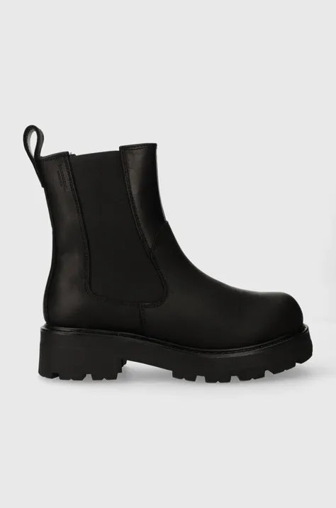 Semišové topánky chelsea Vagabond Shoemakers COSMO 2.0 dámske, čierna farba, na platforme, zateplené, 5459.309.21