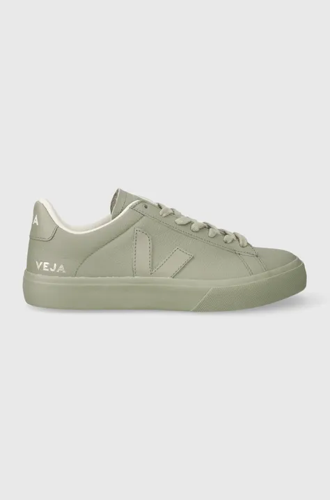 Kožené sneakers boty Veja Campo zelená barva, CP0503322A