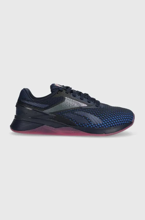 Tréningové topánky Reebok Nano X3 tmavomodrá farba