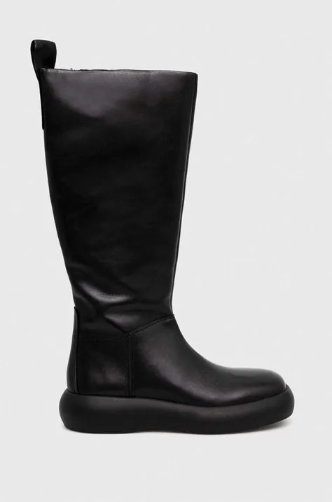 Kožené čižmy Vagabond Shoemakers JANICK dámske, čierna farba, na platforme, 5439.101.20