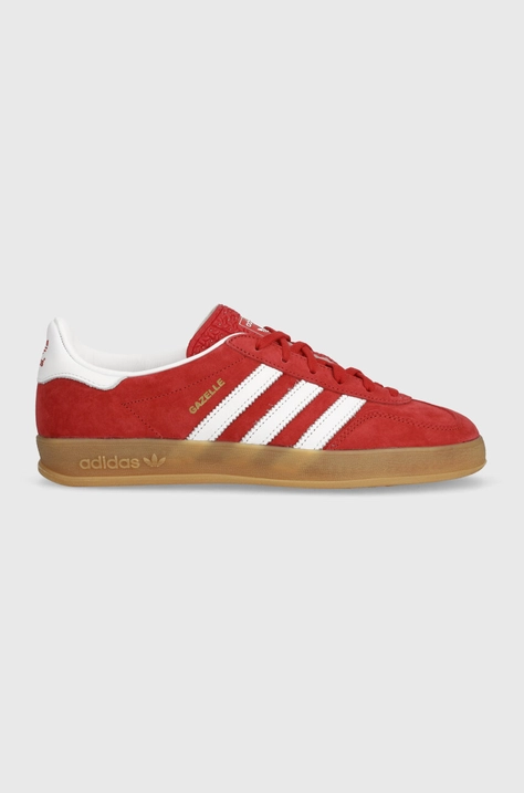 Велурени маратонки adidas Originals Gazelle Indor в оранжево H06261