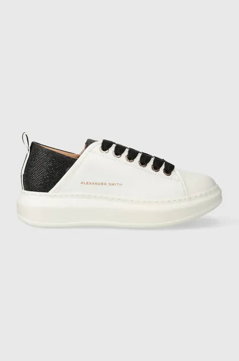 Δερμάτινα αθλητικά παπούτσια Alexander Smith Wembley χρώμα: άσπρο, ASAYE1D26WBK